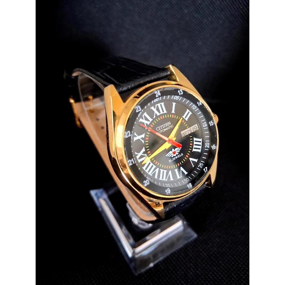 Citizen Men's Black Dial Gold Tone Case Watch